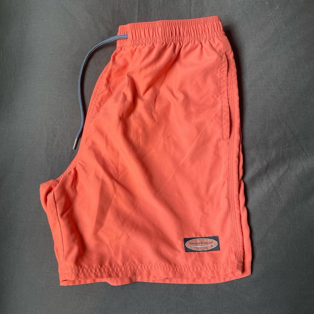 Pink/Salmon Vineyard Vines Swim Trunks (size M)
